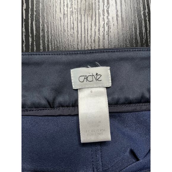 Amazing Y2K Cache Navy Blue Satin Pants Set/Formal/Cocktail/Party/Event Outfit - Picture 11 of 13